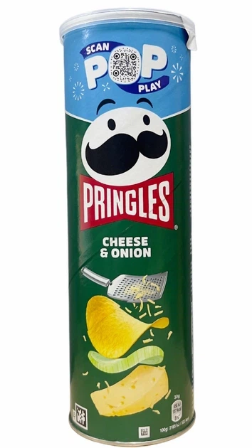 Чипси Pringles Cheese & Onion сир та цибуля 165 г - Фото 1 Чипси Pringles Cheese & Onion сир та цибуля 165 г - зображення 1