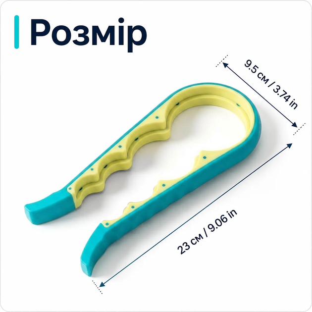 Универсальная открывалка для банок и бутылок ABS + PVC BG-23 бирюзовая - изображение 5