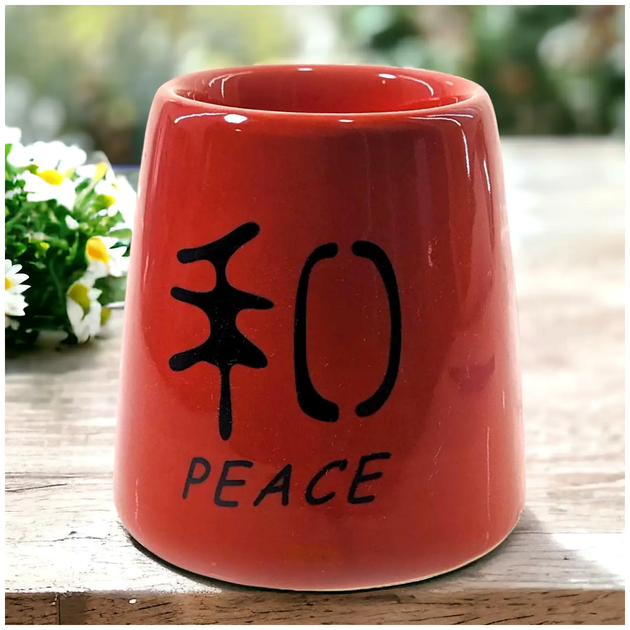 Аромалампа керамічна червона 10,5х10,5х10,5 см для ефірних олій Peace SQ-28177 - Фото 2 Аромалампа керамічна червона 10,5х10,5х10,5 см для ефірних олій Peace SQ-28177 - зображення 2