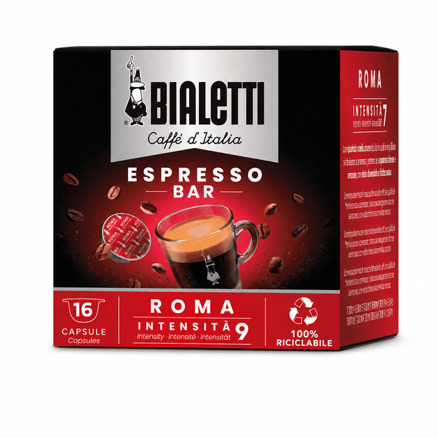 Капсули Bialetti Caffe d'Italia Roma для кавомашин Gioia, насичений смак, 16 шт. - зображення 2