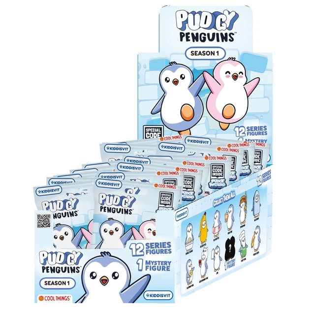 Фигурка-сюрприз Pudgy Penguins серии Приключения пингвина Пакса коллекционная игрушка 5,5 см 13 вариантов дизайна с виртуальным кодом для игры - изображение 3