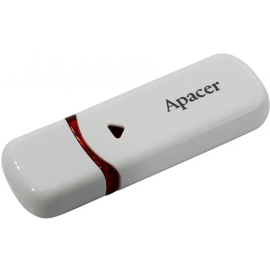 Флешка Apacer AH333 64 GB USB 2.0 пластиковый моноблок White - Фото 1 Флешка Apacer AH333 64 GB USB 2.0 пластиковый моноблок White - изображение 1