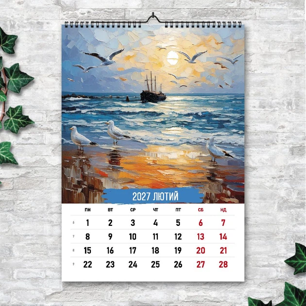 Календарь перекидной настенный Море 13 листов А3 ENTERSTORE (art. 269004) - Фото 3 Календарь перекидной настенный Море 13 листов А3 ENTERSTORE (art. 269004) - изображение 3