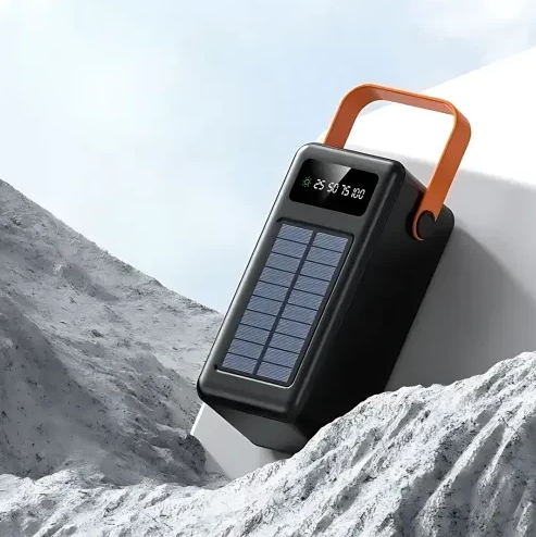 Power Bank AND YM-638 CX 100000 мАг Повербанк із сонячною батареєю вбудованими кабелями і ліхтариком - Фото 9 Power Bank AND YM-638 CX 100000 мАг Повербанк із сонячною батареєю вбудованими кабелями і ліхтариком - зображення 9