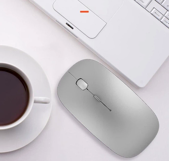 Беспроводная компьютерная мышь WIWU WiMICE Lite лазерная 1000-1600 dpi серый с Bluetooth соединением - изображение 4