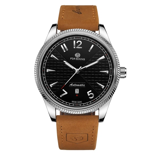 Годинник наручний Forsining 8270 Silver-Black механічний зі шкіряним ремінцем - Фото 1 Годинник наручний Forsining 8270 Silver-Black механічний зі шкіряним ремінцем - зображення 1
