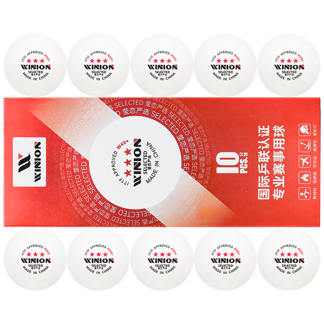 Тенісні м'ячі WINION Selected Three-Star E40+, новий матеріал, білі професійні м'ячі для змагань з 3-зірковим покриттям, 2 коробки (20 штук) - Фото 4 Тенісні м'ячі WINION Selected Three-Star E40+, новий матеріал, білі професійні м'ячі для змагань з 3-зірковим покриттям, 2 коробки (20 штук) - зображення 4