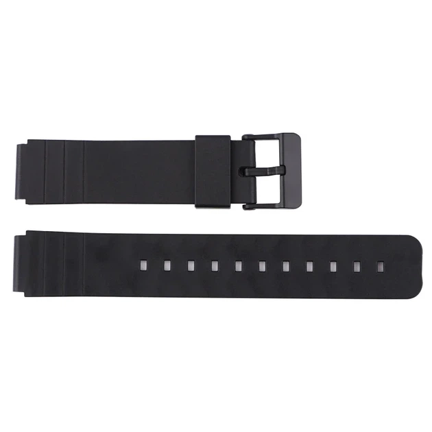 Ремінець для годинника Casio MQ-24/71/76/10, MW-59, поліуретан, 16 мм, чорний - зображення 2