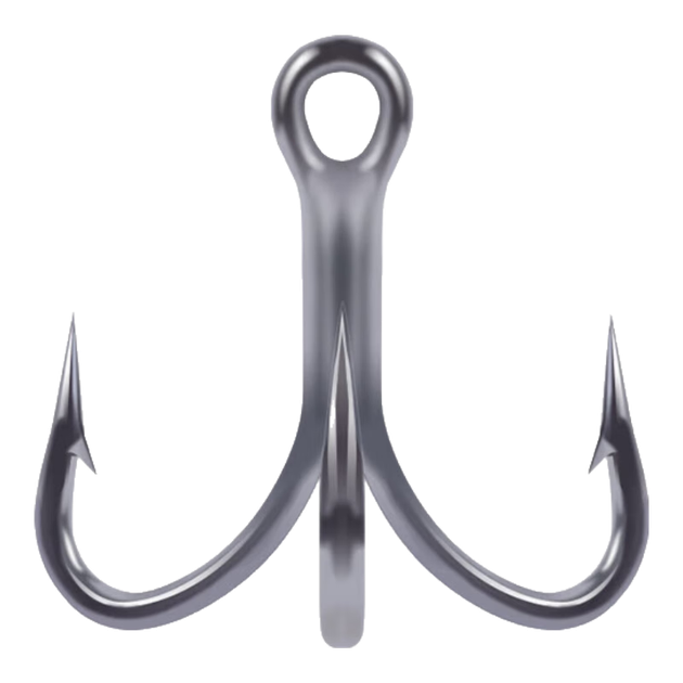 Крючки Guowangliya Three Hooks 3X, усиленные, новые, антикоррозийные, для приманочной рыбалки, с тремя лапками, с бородками, размер 14/8, штуки в коробке. - изображение 4