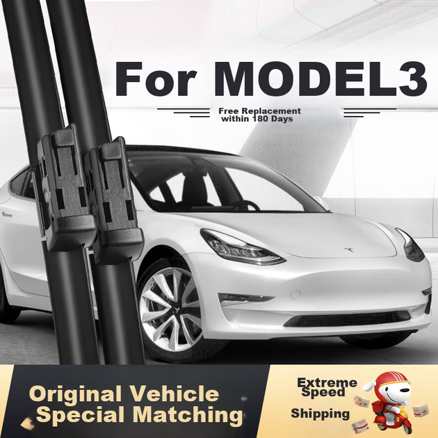 Щетки стеклоочистителя Deyun для Tesla Model 3, оригинальная заводская бесшовная резиновая полоса, щетки стеклоочистителя Tesla Maodou 3 26/19 - изображение 5