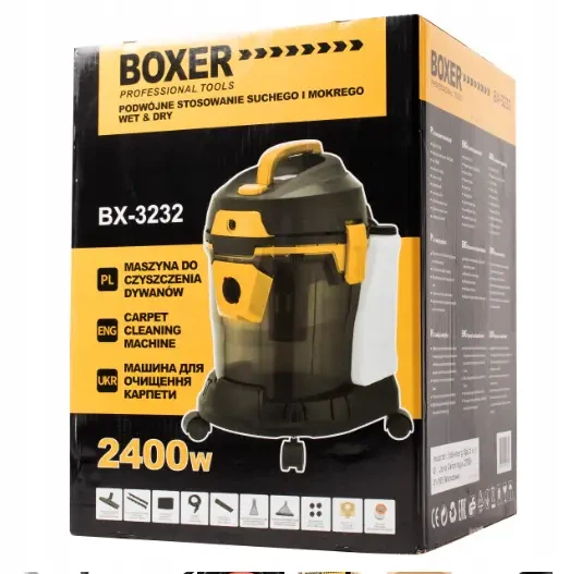 Миючий промисловий пилосос 15 л. BOXER BX-3232 2400 Вт. для вологого та сухого прибирання HM - зображення 7