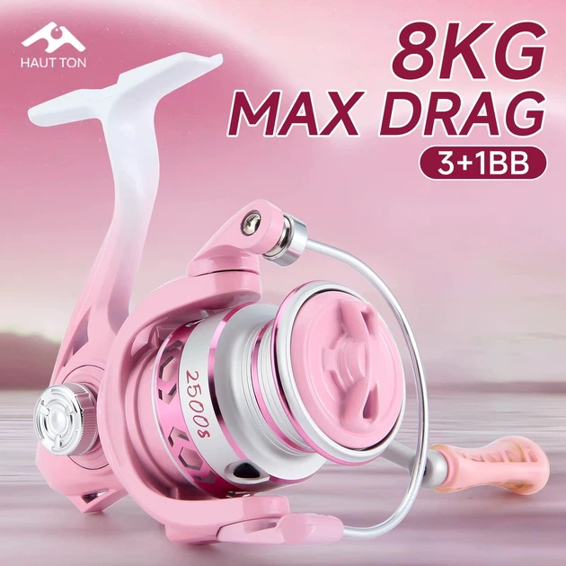 Ультралайтова рибальська котушка 2500S HAUT TON PINK PURPLE, 3+1BB 5.2:1 Max Drag 8Kg - Фото 1 Ультралайтова рибальська котушка 2500S HAUT TON PINK PURPLE, 3+1BB 5.2:1 Max Drag 8Kg - зображення 1