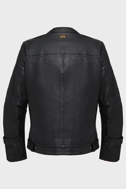 Чоловіча чорна шкіряна куртка Biker G-Star S D27137,B508 - изображение 7