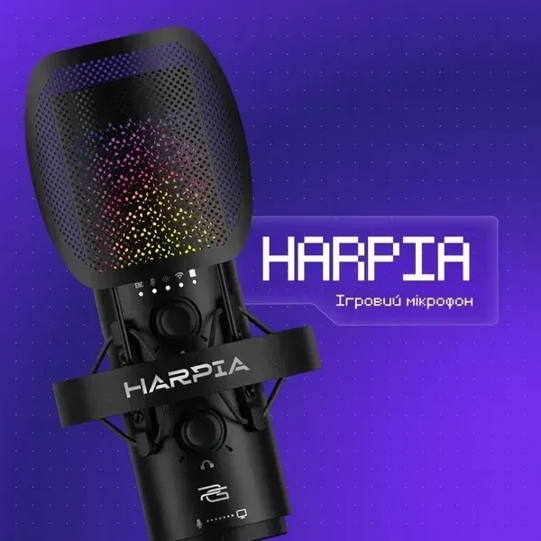 Микрофон Proove Gaming Harpia, Конденсаторный, Кардиоидный, USB подключения, Plug & Play, RGB подсветкой - Фото 7 Микрофон Proove Gaming Harpia, Конденсаторный, Кардиоидный, USB подключения, Plug & Play, RGB подсветкой - изображение 7