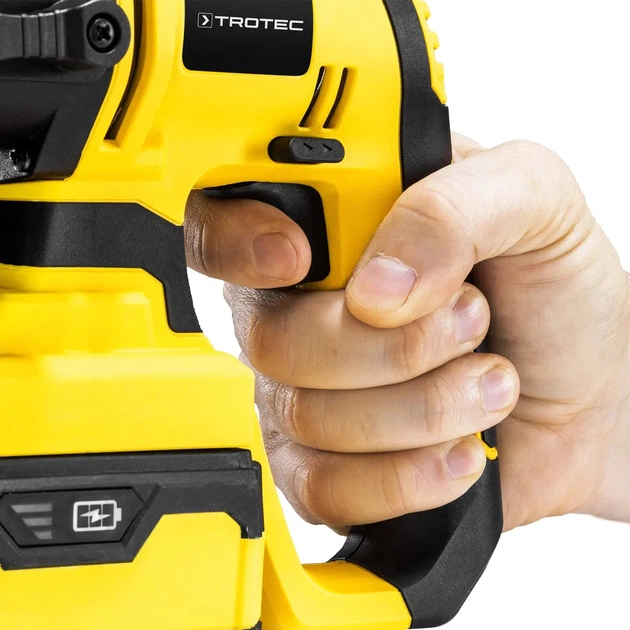 Аккумуляторный перфоратор Trotec 20 В 4 Ач желтый с кейсом - изображение 14