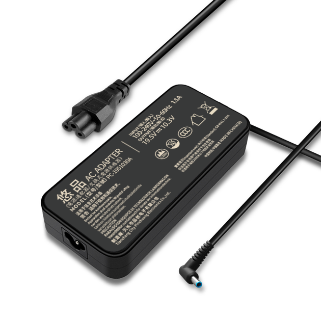 Зарядное устройство Youpin для ноутбука HP Shadow Elf, 19,5 В 10,3 А 200 Вт, универсальное, совместимо с компьютерами HP Night 4/5/6/9 серии, кабель питания, синий порт 4,5*3,0 мм с разъемом Pi. - изображение 4