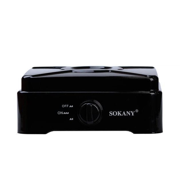 Газовая настольная плита Sokany SK-07005 1 конфорка 2.2 кВт портативная под баллонный газ черная - изображение 2