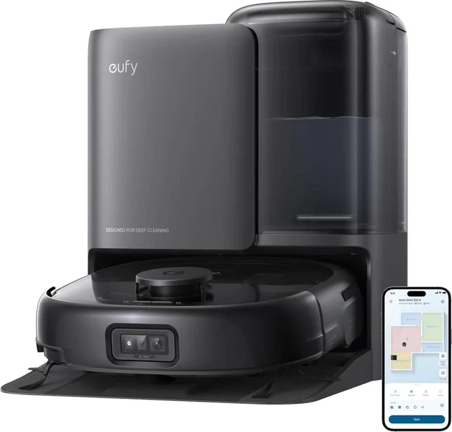 Робот-пилосос з вологим прибиранням Eufy Omni E25 Black (T2353G11) - зображення 11
