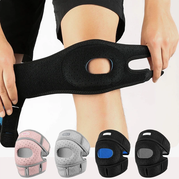 Спортивный наколенник с амортизирующей накладкой и дышащей тканью Vilico light grey one size (68–73 cm) - Фото 4 Спортивный наколенник с амортизирующей накладкой и дышащей тканью Vilico light grey one size (68–73 cm) - изображение 4