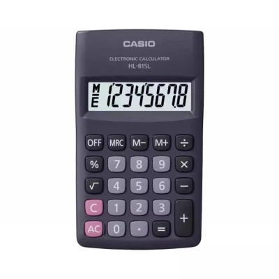Калькулятор Casio HL-815L-BK-W-GP, черный (CALC-CAS-HL-815L-BK) - Фото 1 Калькулятор Casio HL-815L-BK-W-GP, черный (CALC-CAS-HL-815L-BK) - изображение 1