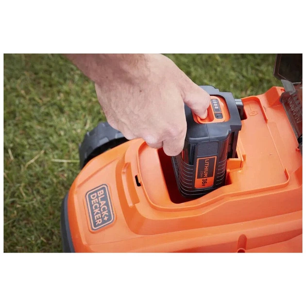 Газонокосарка Black&Decker акумуляторна 36 В, 2.5 Ач, 32 см, 2 АКБ та ЗП (BCMW3336L2) - Фото 2 Газонокосарка Black&Decker акумуляторна 36 В, 2.5 Ач, 32 см, 2 АКБ та ЗП (BCMW3336L2) - изображение 2