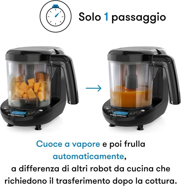 Baby Brezza Food Maker Deluxe комбайн для приготування дитячого харчування чорний - Фото 4 Baby Brezza Food Maker Deluxe комбайн для приготування дитячого харчування чорний - зображення 4
