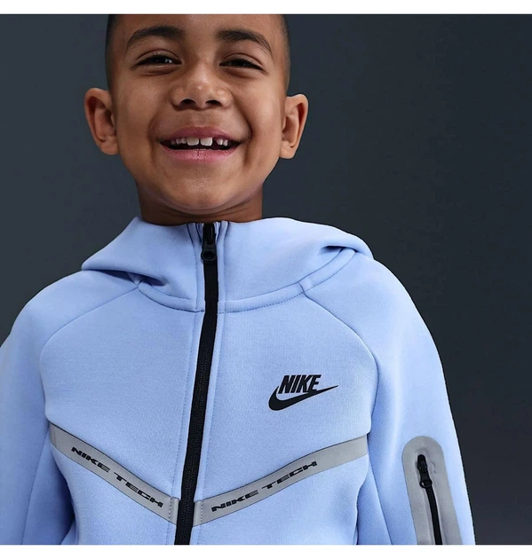 Детская толстовка Nike Tech Fleece Reflect Blue XL Синяя IM9154-468 - Фото 4 Детская толстовка Nike Tech Fleece Reflect Blue XL Синяя IM9154-468 - изображение 4