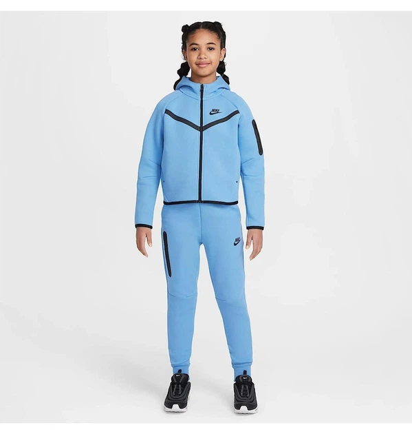Детская толстовка Nike Sportswear Tech Fleece Blue L Синяя HV8695-489 - Фото 8 Детская толстовка Nike Sportswear Tech Fleece Blue L Синяя HV8695-489 - изображение 8