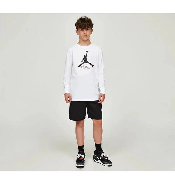 Детский лонгслив Jordan Baseline Flight Long Sleeves Tee 5 Белый 85C892-001 - изображение 3
