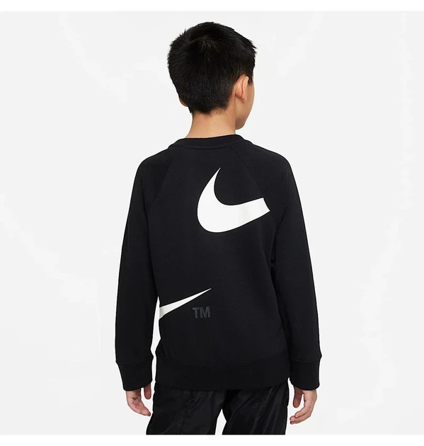 Детский свитшот Nike Sportswear Swoosh XS Черный DV8119-010 - изображение 2