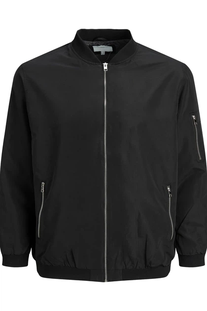 Куртка з ребристими манжетами Baseball Plus Jack&Jones чорна 5XL (100376-black-12851) - изображение 2