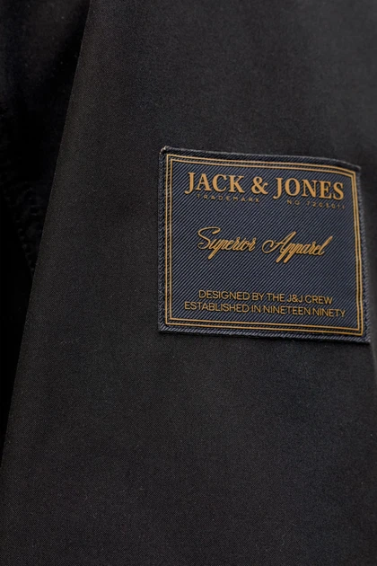 Куртка з високим коміром-стійкою Jack&Jones чорна 4XL (100384-black-13135) - Фото 4 Куртка з високим коміром-стійкою Jack&Jones чорна 4XL (100384-black-13135) - изображение 4