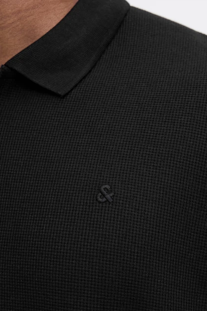 Футболка поло Jack&Jones чорна 4XL (500615-black-12284) - Фото 4 Футболка поло Jack&Jones чорна 4XL (500615-black-12284) - изображение 4