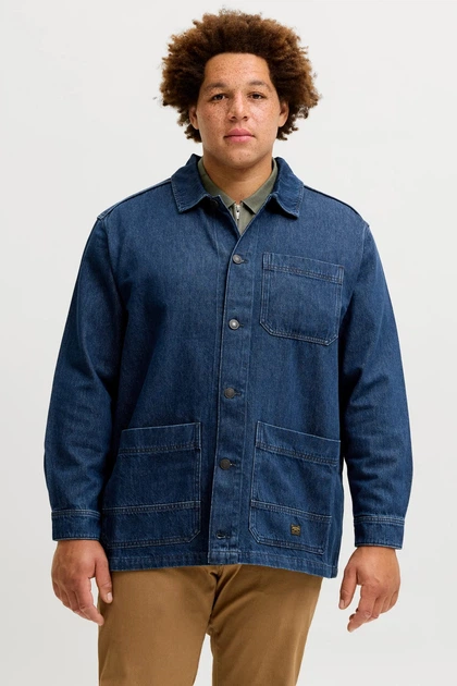 Джинсова сорочка Jack&Jones темно-синя 5XL (400145-13278) - Фото 2 Джинсова сорочка Jack&Jones темно-синя 5XL (400145-13278) - изображение 2
