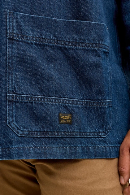 Джинсова сорочка Jack&Jones темно-синя 5XL (400145-13278) - Фото 6 Джинсова сорочка Jack&Jones темно-синя 5XL (400145-13278) - изображение 6