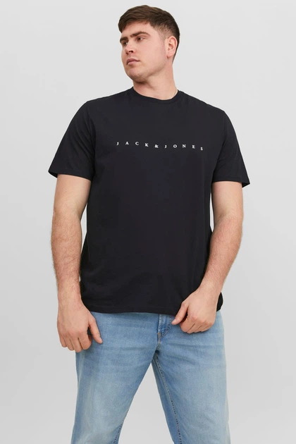 Футболка з принтом "Jack&Jones" Jack&Jones чорна 7XL (fbt-jj-003-black-1692) - зображення 5