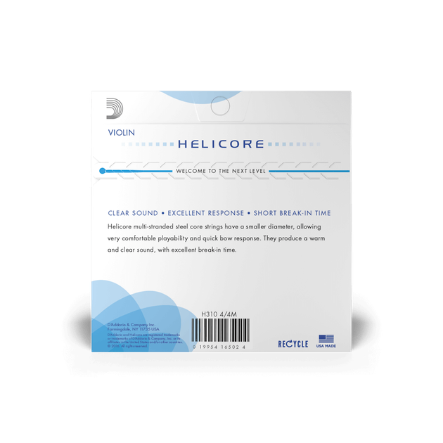 Струни для скрипки D'Addario HELICORE VIOLIN STRING SET 4/4 Scale Medium Tension - зображення 3