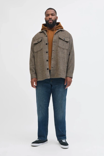 Сорочка Jack&Jones у дрібну клітинку коричнева 7XL (400131-12110) - изображение 4