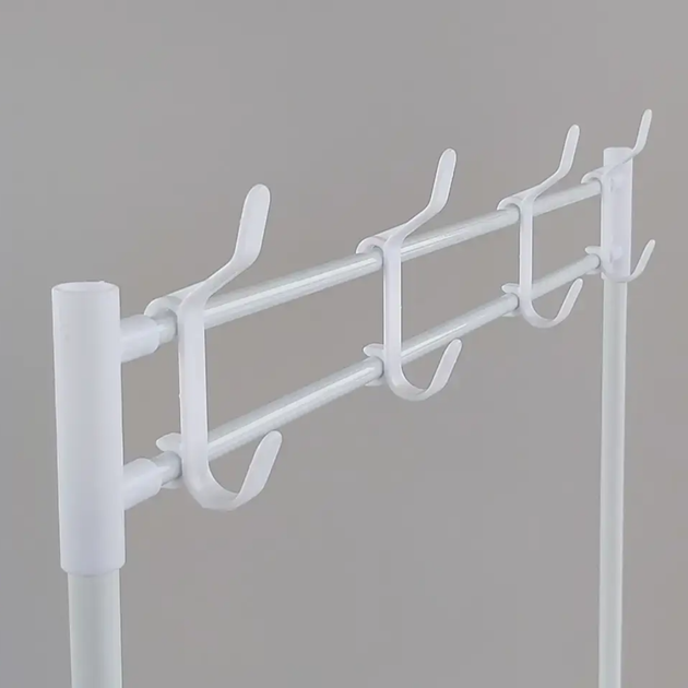 Вешалка для одежды (154х60х29,5см) New simple floor clothes rack, Белая - Фото 8 Вешалка для одежды (154х60х29,5см) New simple floor clothes rack, Белая - изображение 8