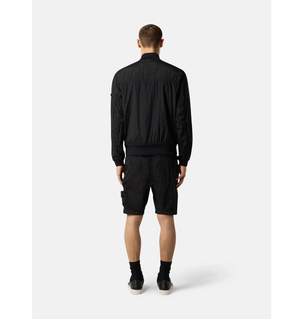 Куртка чоловіча Stone Island Bomber Nylon Metal Watro-Tc In Econyl L Чорний K1S154100019-S0020-V0029 - зображення 7