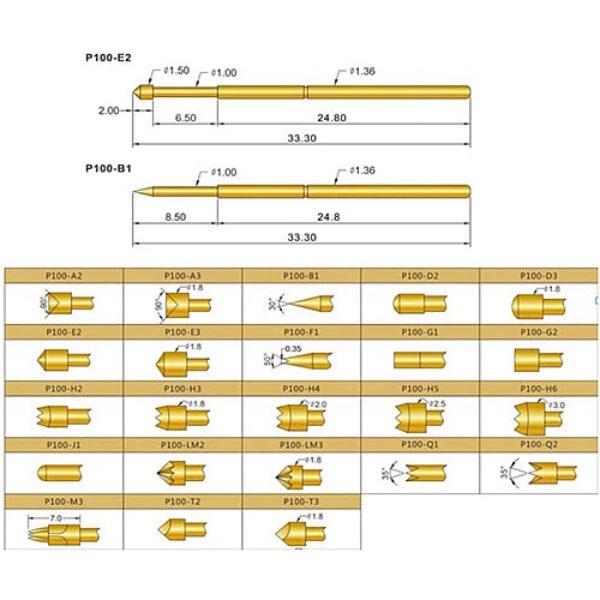 Подпружиненный контакт Pogo Pin P100-E2 - 762072 - изображение 2