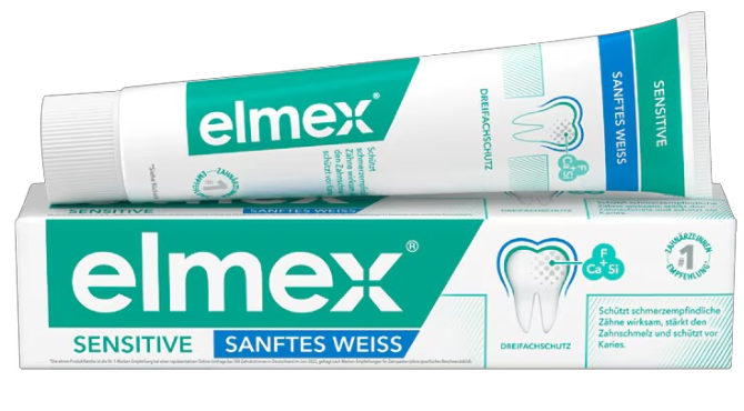 Zestaw past do zębów Elmex Sensitive Whitening Tripack z fluorem 3 x 75 ml (8590232000210) - Zdjęcie 1 Zestaw past do zębów Elmex Sensitive Whitening Tripack z fluorem 3 x 75 ml (8590232000210) - obraz 1