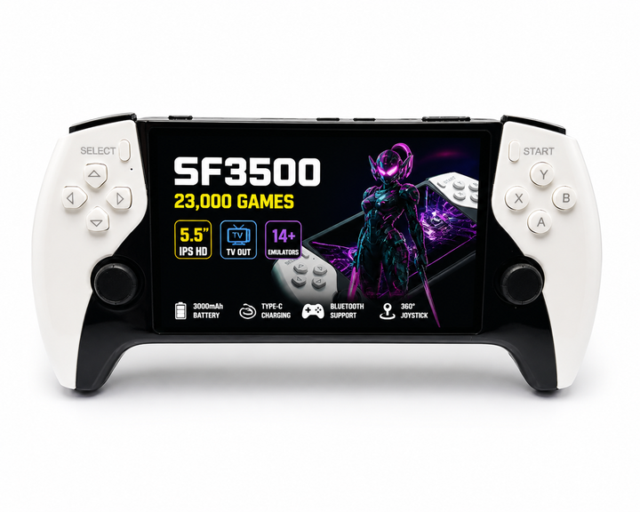 Портативна ігрова ретро консоль Game Console 64GB SF3500 — 5.5" IPS 20000+ ігор, приставка портативна - Фото 2 Портативна ігрова ретро консоль Game Console 64GB SF3500 — 5.5" IPS 20000+ ігор, приставка портативна - зображення 2