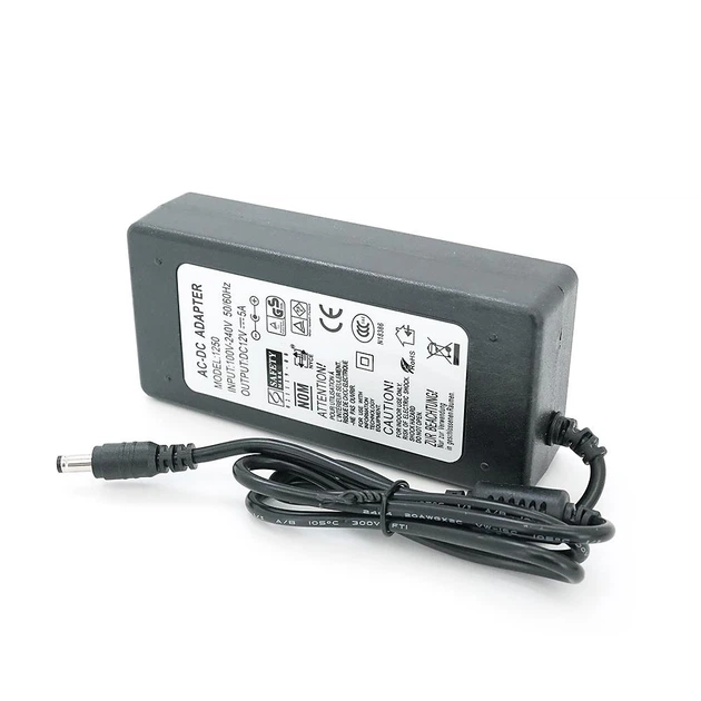 Импульсний адаптер питания Voltronic YG1580 12В 5А (60Вт) LX-1205000 штекер 5.5x2.5 + кабель питание, длина 1,20м - Фото 3 Импульсний адаптер питания Voltronic YG1580 12В 5А (60Вт) LX-1205000 штекер 5.5x2.5 + кабель питание, длина 1,20м - изображение 3