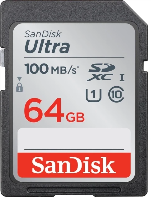 Карта памяти SANDISK Ultra SDXC 64GB UHS-I U1 (SDSDUNR-064G-GN3IN) - Фото 1 Карта памяти SANDISK Ultra SDXC 64GB UHS-I U1 (SDSDUNR-064G-GN3IN) - изображение 1