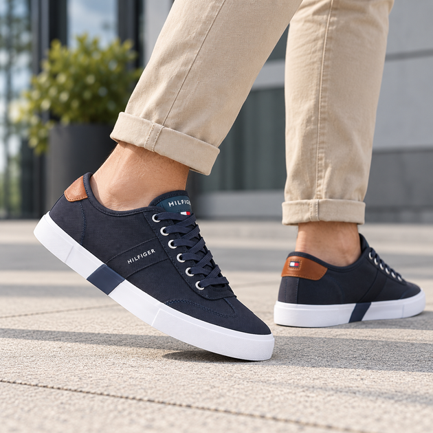 Кеды мужские Tommy Hilfiger Pandora / Canvas Low-Top Navy US 10.5 EU 44.5 Синие - Фото 10 Кеды мужские Tommy Hilfiger Pandora / Canvas Low-Top Navy US 10.5 EU 44.5 Синие - изображение 10