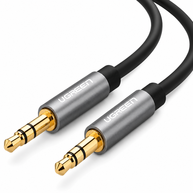 Аудіокабель UGREEN AV119 3.5mm Male to 3.5mm Male Cable 3m Black - Фото 1 Аудіокабель UGREEN AV119 3.5mm Male to 3.5mm Male Cable 3m Black - зображення 1