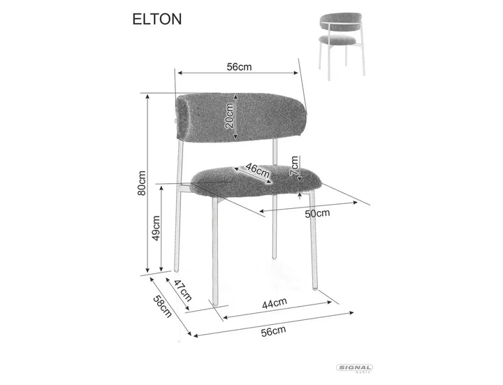 Стілець ProDobro ELTON II, металевий каркас, тканина TAP.253, бежевий/горіх - Фото 5 Стілець ProDobro ELTON II, металевий каркас, тканина TAP.253, бежевий/горіх - зображення 5