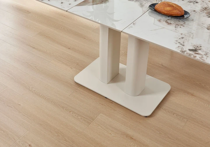 Стол раскладной ProDobro ROTTERDAM CERAMIC 120(160)х75 см, керамика, белый глянец/кашемир - Фото 5 Стол раскладной ProDobro ROTTERDAM CERAMIC 120(160)х75 см, керамика, белый глянец/кашемир - изображение 5