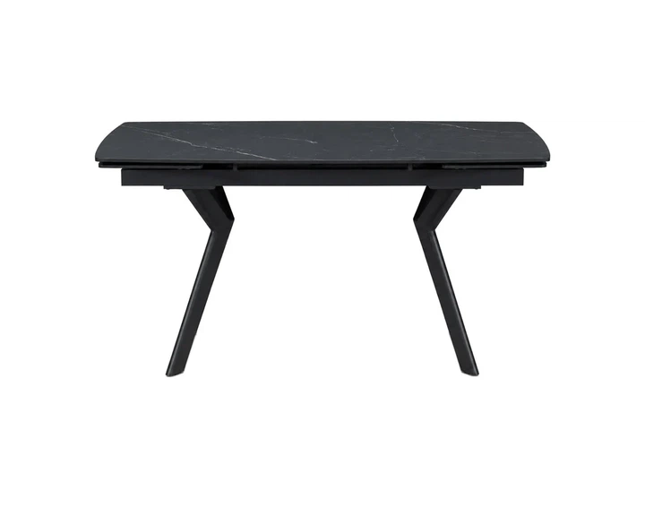 Стол раскладной NOREEN CERAMIC 140(200)х80 керамика 12 мм, чёрный - изображение 4